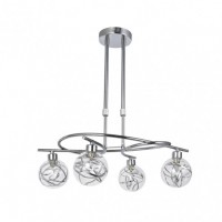 Distribuidor - Lâmpadas Diversas | Lâmpadas Modernas | LAMPARA VARANASI 4XG9 CROMO REGX50X32 CM Ref: 154454020